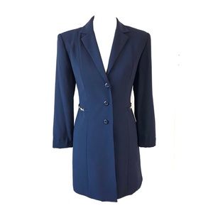 Studio I 3 Buttons Full Length Blazer Navy Blue 8